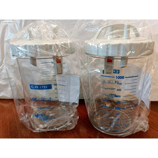 Szívótartály komplett fedővel (NewAspiret), autoklávozható, 1000 ml