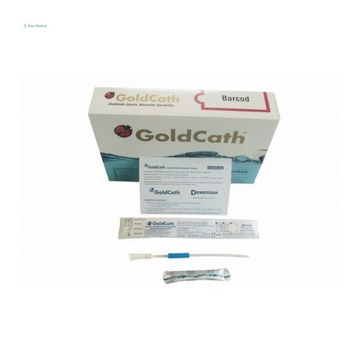 Demersan Goldcath egyszer használatos hidrofil katéter steril vízpatronnal, női, nelaton, 20 cm