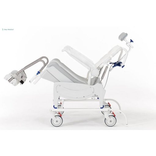 Aquatec Ocean ergo DUAL VIP dönthető ülésű és háttámlájú fürdető kerekesszék fejtámlával