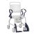   Rebotec Erfurt fürdető/WC-s kerekesszék, 5" kerékkel